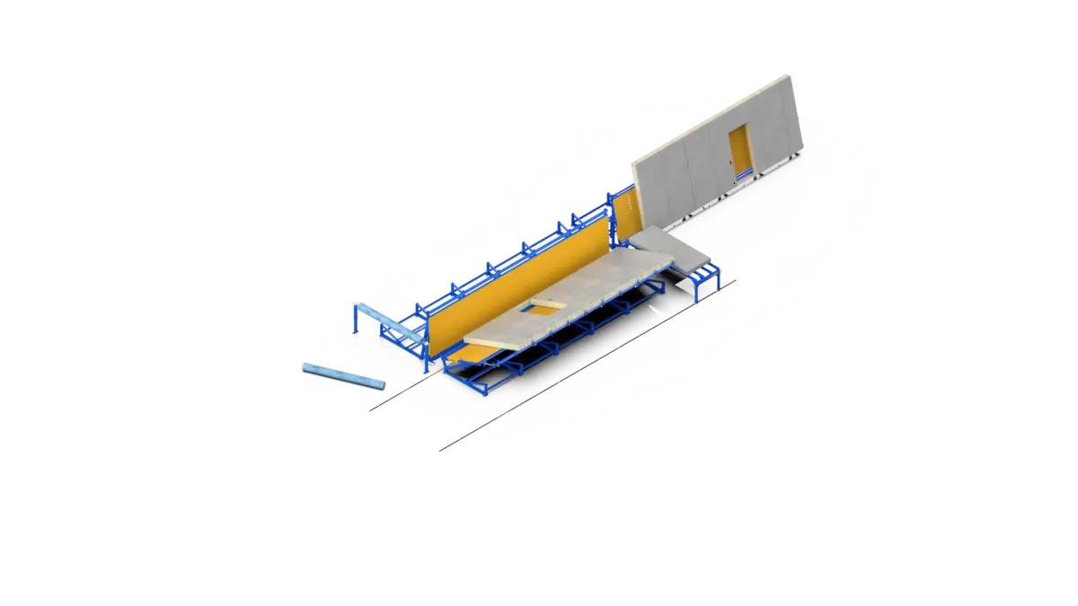 Randek BS20 three-table solution, isometric view
