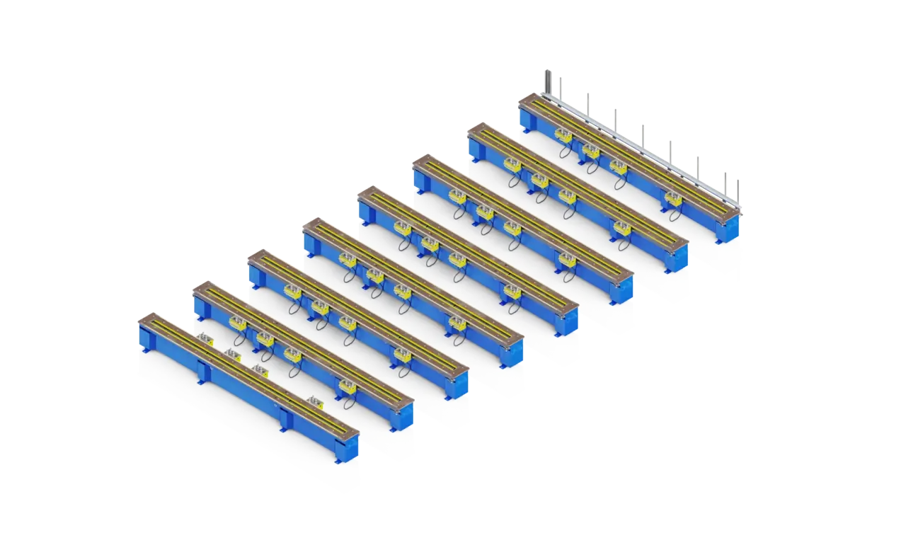 Randek EasyFloor jig stations only, isometric view