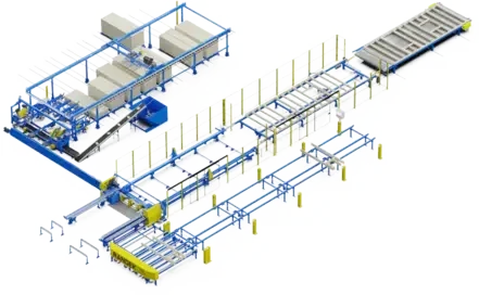 Randek AutoWall timber framing station with automatic stud feeder