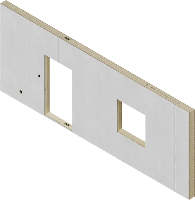 A closed wall panel, sheathed both sides - the AutoWall Closed Panels element