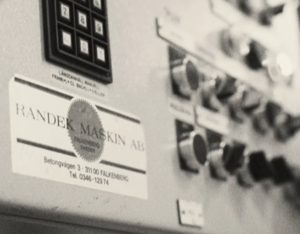 An early Randek Maskin AB control panel, Falkenberg