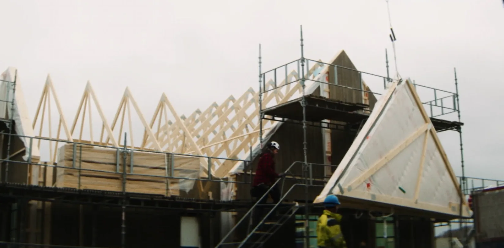 Randek roof truss production line in operation