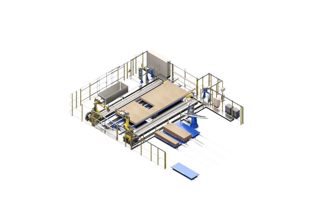 ZeroLabor R2 robotic sheathing cell, isometric view