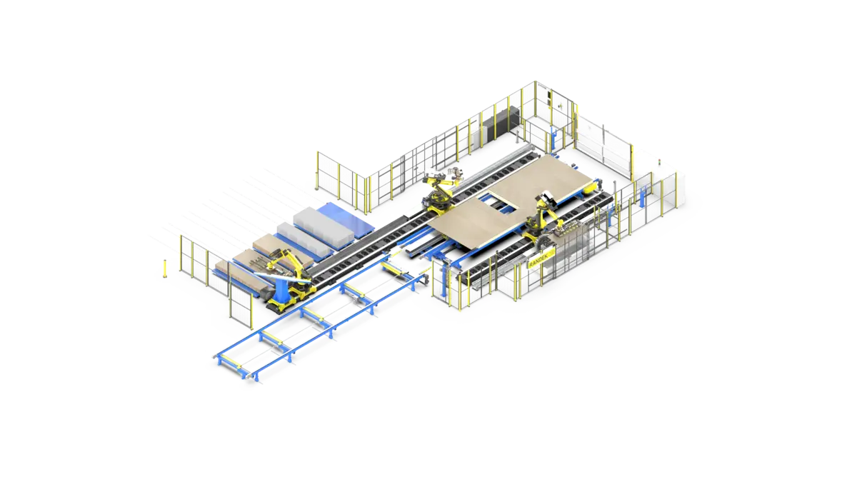 ZeroLabor R3 robotic sheathing cell, isometric view