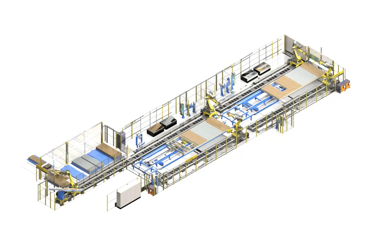 ZeroLabor R5 robotic sheathing cell, isometric view
