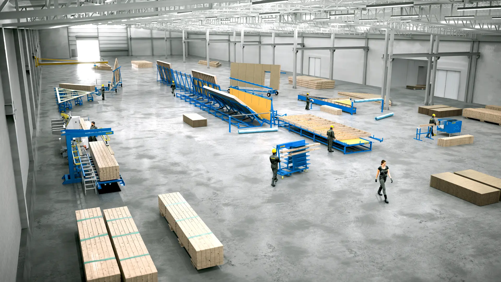 A Startup Factory floor with Randek machines