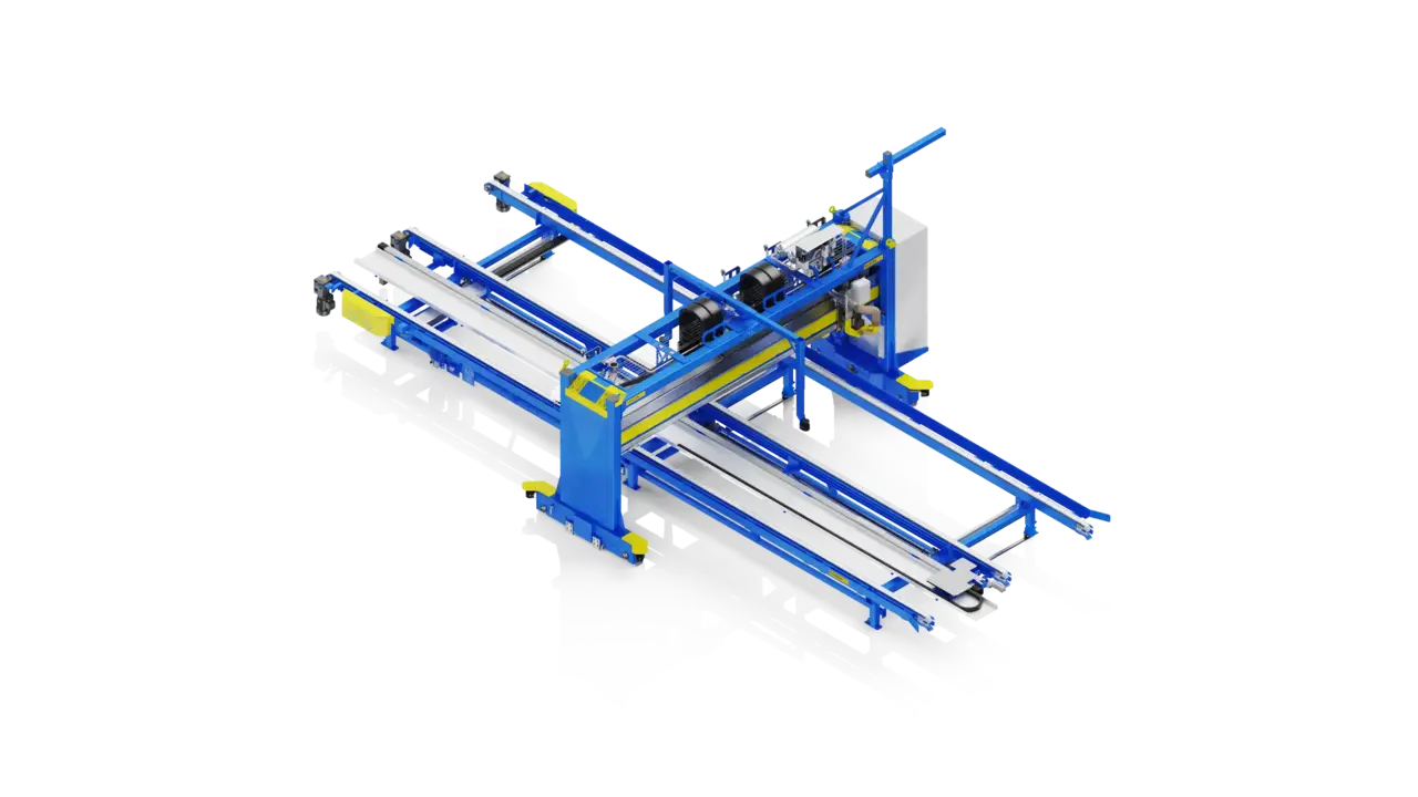 A Randek Bridge RB3 over a nailing table, isometric view