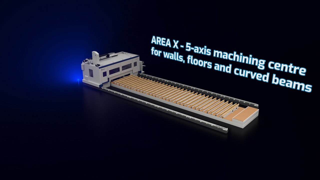 SCM AREA X – 5-axis CNC machining centre for walls, floors and curved beams