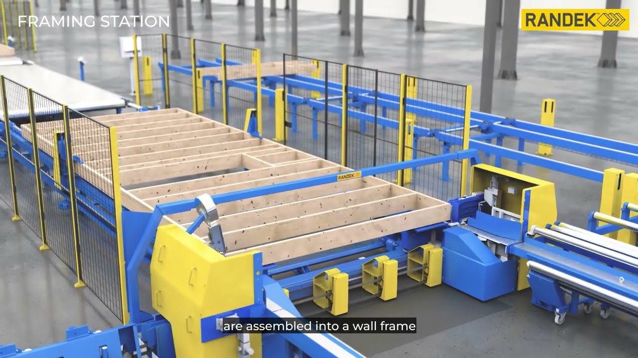 AutoWall by Randek - Efficient precision prefabricated wall element manufacturing with sheet saw.